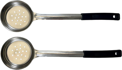 8 Ounce Solid Stainless Steel Portion Control Ladle Spoon for Measuring and Serving; Commercial Grade Serving Scoops [Pack of 2]