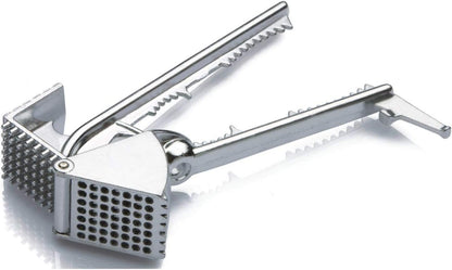Tredoni Aluminium Big Garlic Press Masher with Head-Cleaner, Olive Pitter, Nutcracker, Meat Tenderizer & Fish Scraper