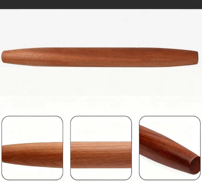 French Rolling Pin,16 Inches Wooden Rolling Pin for Baking,Fondant,Dough Roller for Cookie,Pizza Pie Crust, Pastry, Dough, Essential Kitchen Utensil