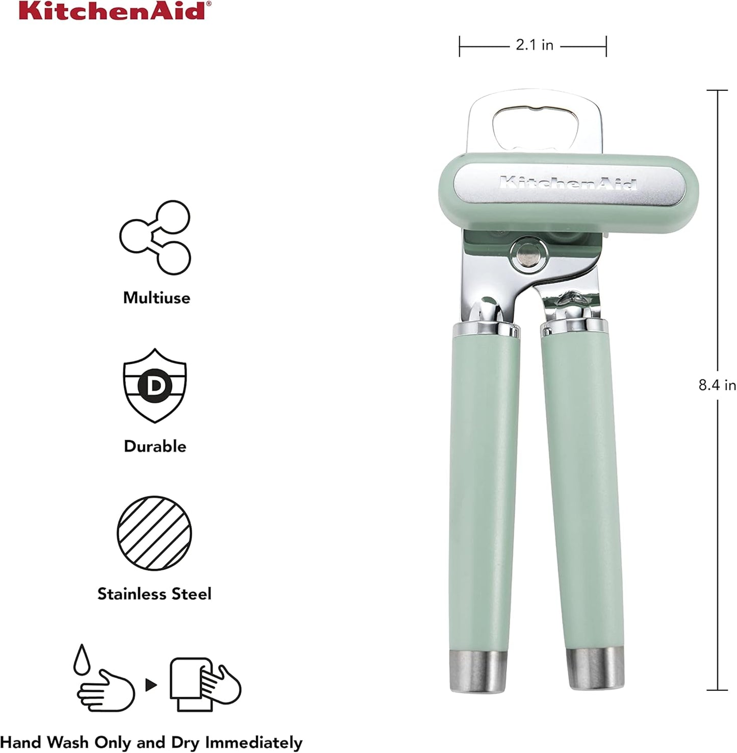 KitchenAid Gourmet Multifunction Can Opener/Bottle Opener, 8.36-Inch, Black