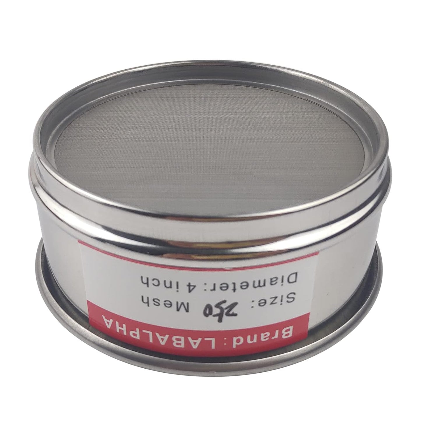 LABALPHA 70 Mesh Lab Sieves, Test Sieve #70 Mesh, 4'' Diameter, 304 Stainless Steel Wire Cloth (0.22mm)