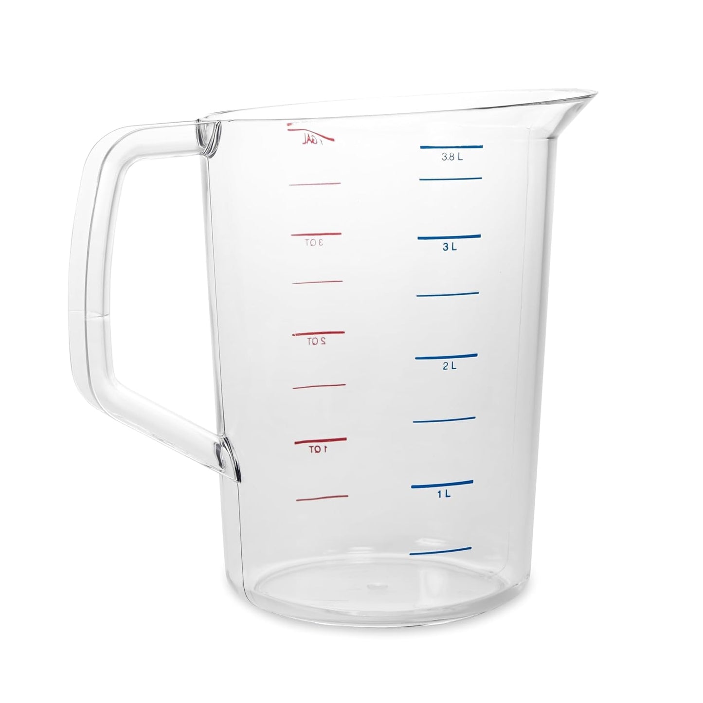 Rubbermaid Commercial Products Bouncer Clear Measuring Cup 2-Cup/0.5-Quart Clear Strong Food Grade Easy Read for Liquid/Dry Ingredients for Home/Professional Kitchen