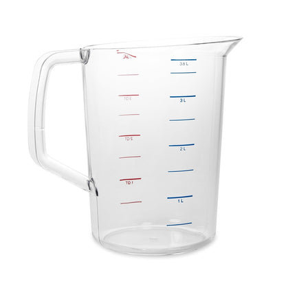 Rubbermaid Commercial Products Bouncer Clear Measuring Cup 2-Cup/0.5-Quart Clear Strong Food Grade Easy Read for Liquid/Dry Ingredients for Home/Professional Kitchen