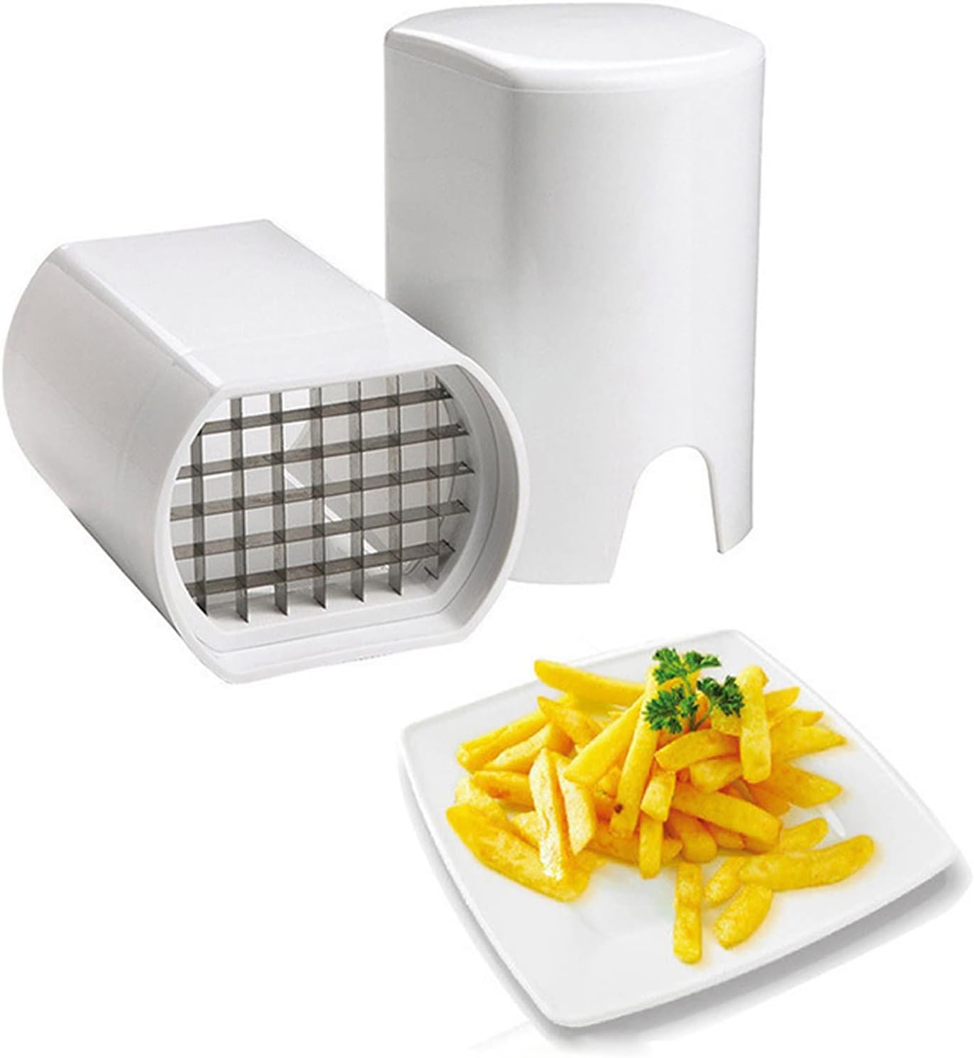 French Fry Cutter,Natural Cut Rapid Vegetable Dicer,Stainless Steel Potato Cutter French Fry Cutter Fries Potato Cutter Potato Tool for Kitchen