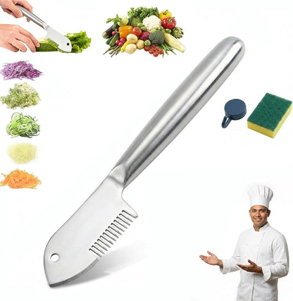 Julienne Peeler, Stainless Steel Vegetable Julienne Slicer with Precision Blade, Ergonomic Handle, Hanging Hole, Easy Clean Shredder Tool for Carrot, Potato, Cucumber, Zucchini, Fruit (1)