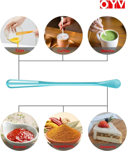 OYV Scandinavian Modern Colors Mini Whisk Set, 8.5 in Mini Whisks for Cooking, 3 Pieces Small Wisk For Whisking, Beating, Blending Ingredients, Mixing Sauces, BPA Free Tiny Whisk