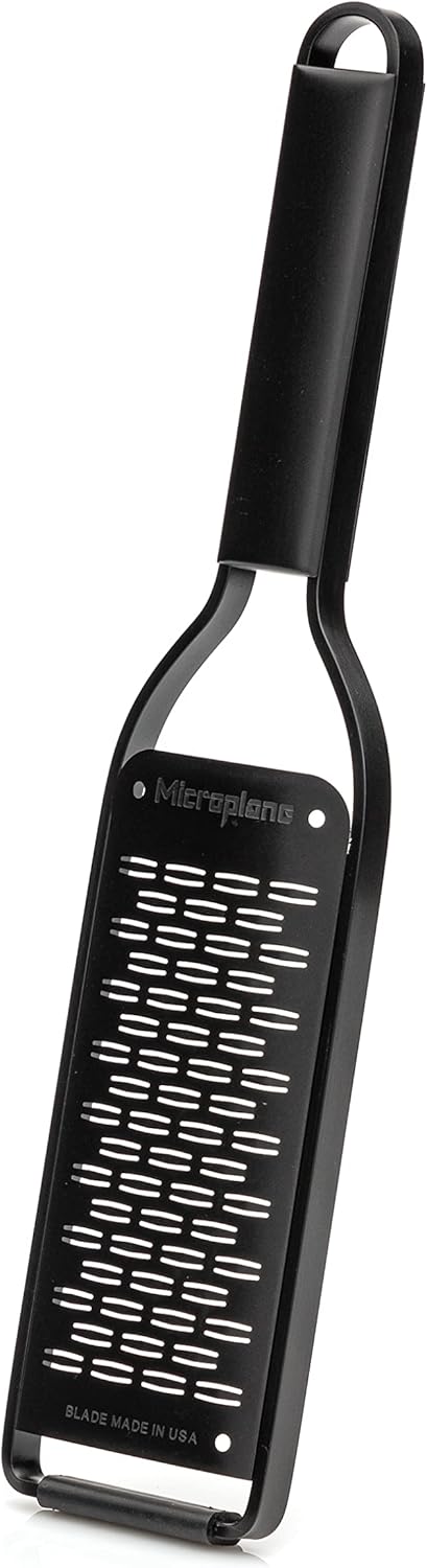 Microplane Kitchen Zester Grater with a Stainless-Steel Blade - Made in USA, for citrus, parmesan, ginger, chocolate & nutmeg from the Black Sheep Series