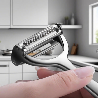 Multifunctional vegetable and fruit peeler - 2-in-1 shredding and peeling device - Peels fruits - Suitable for the kitchen