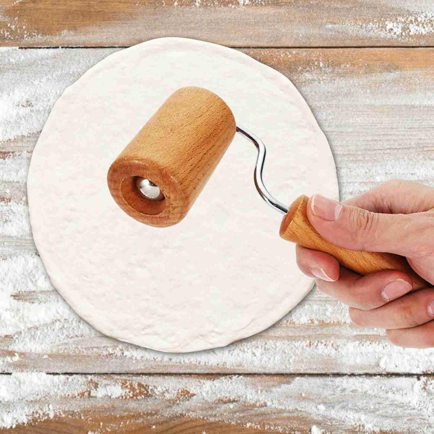 Small Rolling Pin, Pizza Dough Roller, Non Stick Wood Pastry Roller, Kitchen Wooden Rolling Pins for Baking Cooking Cookie Bread Tortilla Dumpling Fondant Clay (Style 2)