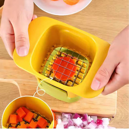 Vegetable Chopper and Dicer, Yellow and Green, Chop Fruits and Vegetables Quickly