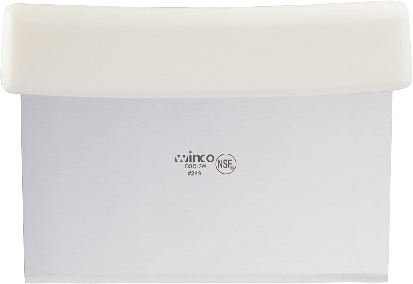 Winco , 6'' x 3' Scraper with Plastic Handle and Stainless Steel Blade, Dough Chopper, White