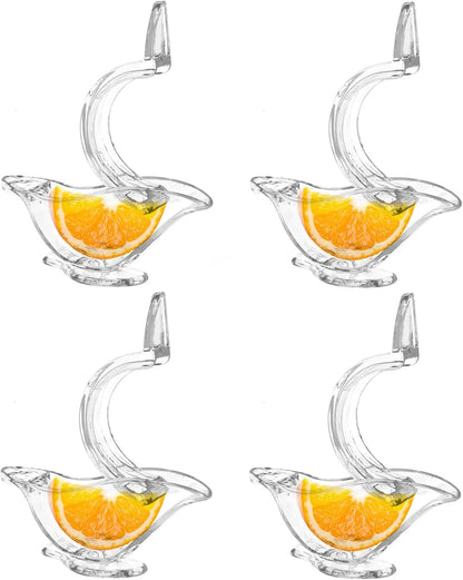 2Pcs Manual Lemon Slice Squeezer Lemon Juicer, Plastic Portable Fruit Juicer, Bird Shape Hand Squeezer for Orange Lime Pomegranate
