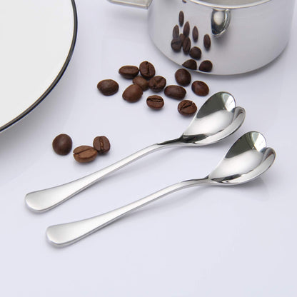 Mini Coffee Spoons, heart shaped, 4.9-inch18/10 Stainless Steel Spoon Set, set of 6