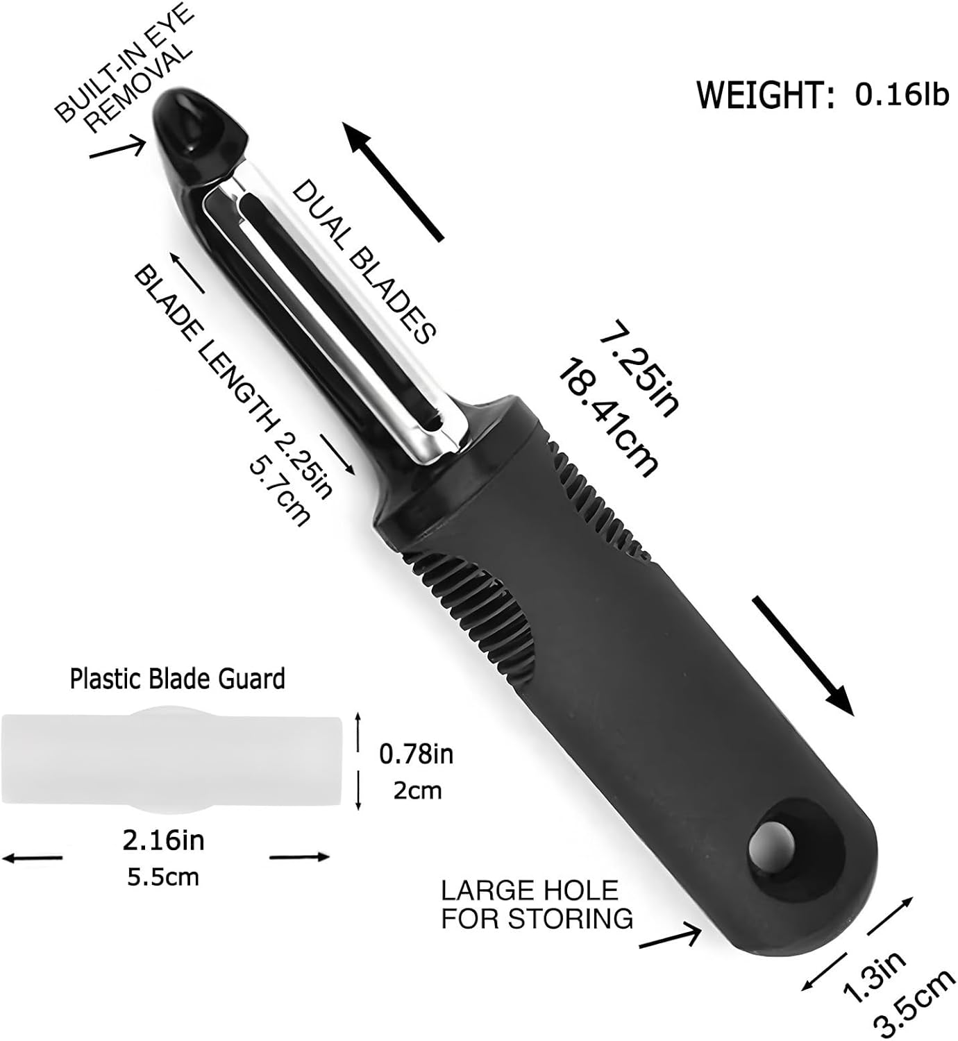 Vegetable Peeler Sharp Stainless Steel Blades for Veggie Potato Sugarcane Pumpkin Papaya Peeling Tool