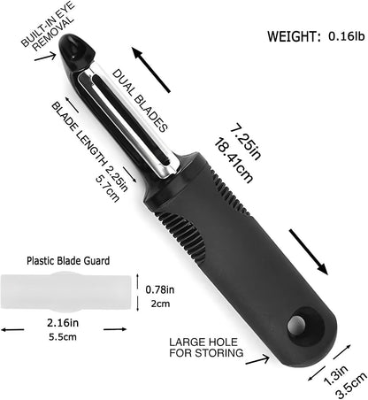 Vegetable Peeler Sharp Stainless Steel Blades for Veggie Potato Sugarcane Pumpkin Papaya Peeling Tool