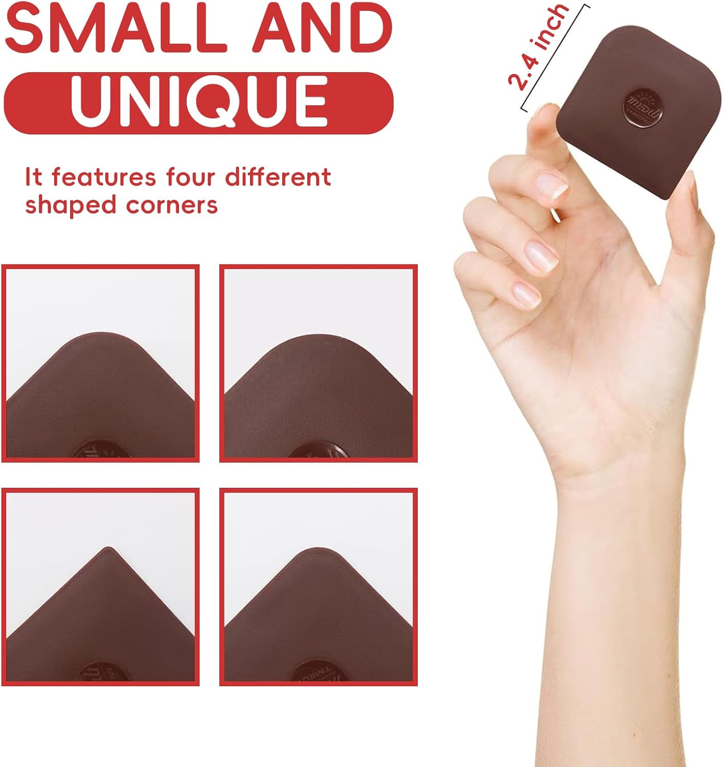 TMEDW Pan Scraper, 5 Pcs Pot Scraper, Pan Scraper Plastic, Multifunctional Scraper Tool for Kitchen, Non-Slip, Food Safe, High Heat Resistant-Red