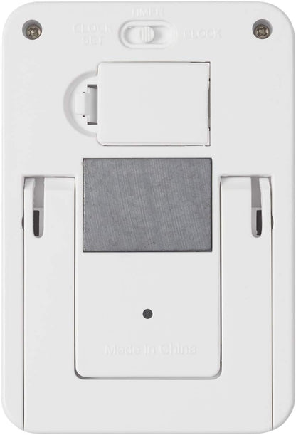 Taylor Dual Event Digital Timer w/Clock, White