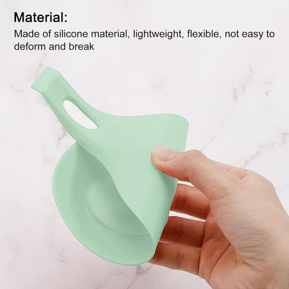 uxcell Silicone Spoon Rest, 7.68" x 3.74" Heat Resistant Kitchen Utensil Holder Spatula Ladle Rest for Counter Stove Top, Black 8Pcs