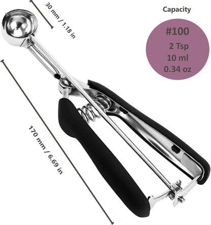 Ice Cream Scoop, 18/8 Stainless Steel Cookie Scoop, Cookie Scoops for Baking, 2 Tbsp/ 30 ml/ 1 oz Cookie Dough Scoop, Ice Cream Scooper with Trigger Release, Cookie Scooper for Baking