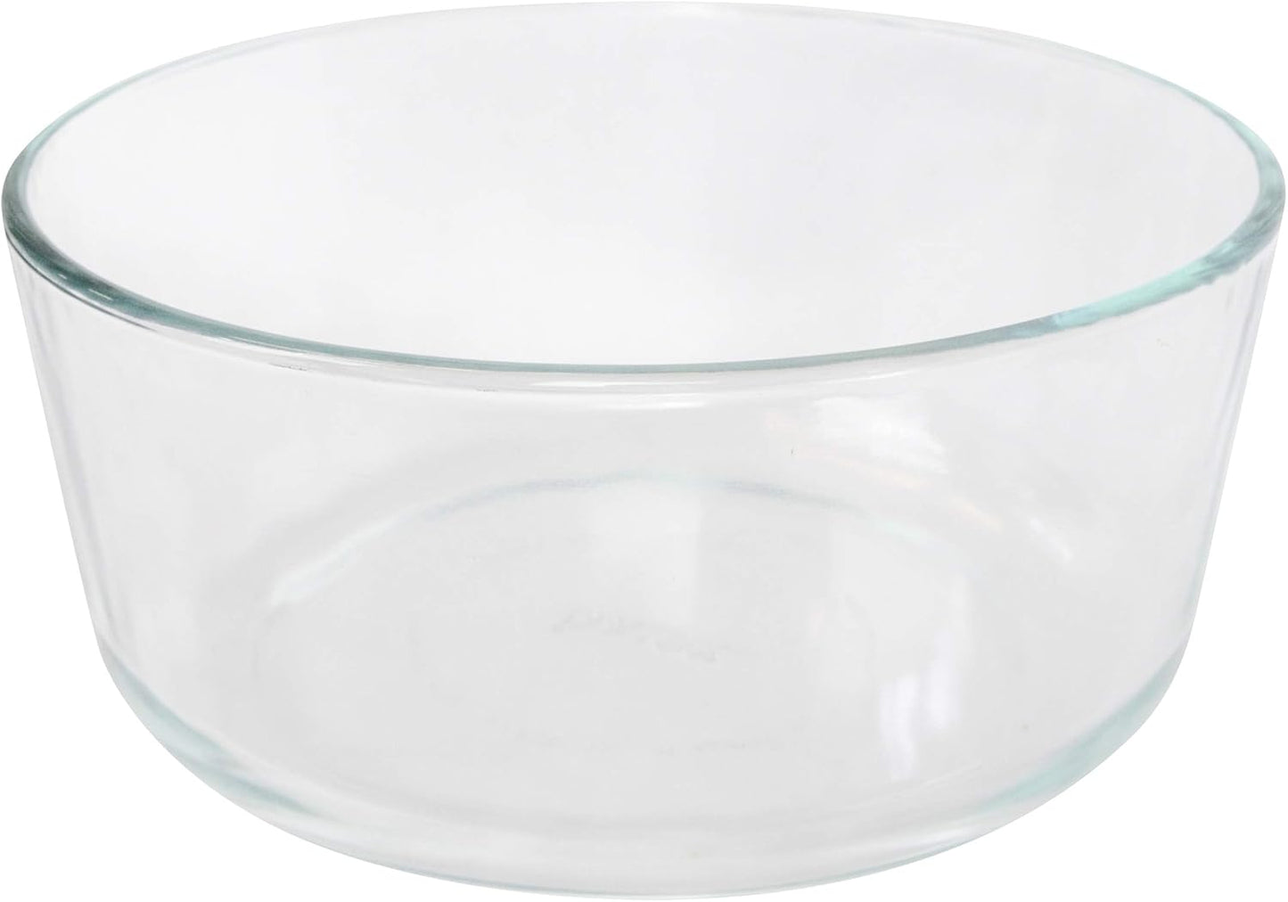 Pyrex Storage Plus 7-Cup Round Glass Food Storage Dish, Blue Cover, Pack of 2 - Original Genuine Made in the USA