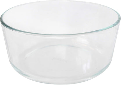 Pyrex Storage Plus 7-Cup Round Glass Food Storage Dish, Blue Cover, Pack of 2 - Original Genuine Made in the USA