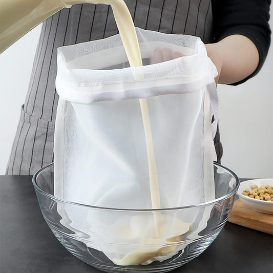 4PCS Large Size Fine Mesh Nylon Strainer For Kitchen，CheeseCloth For Straining With Handle Strainers ,Extra Fine Mesh Strainer Cheese Cloths Bulk Sieve For Cooking Kitchen Tools For Straining