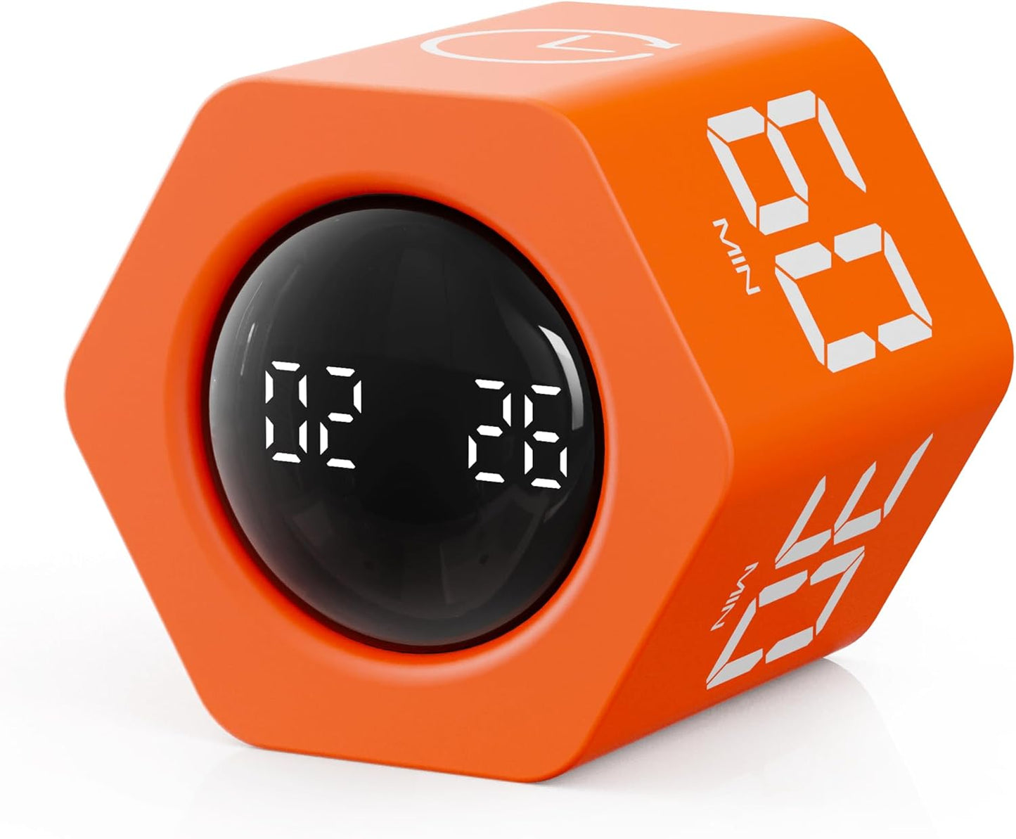 Productivity Timer 1, 5, 10, 30, 60 Minutes Preset, Desk Cube Timer with Gravity Sensor/Mute/Vibration for ADHD, Work, Study, Kitchen, Back to School (Wood Grain)