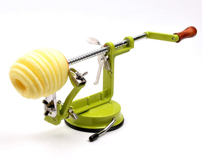 RSVP International Green Apple Slicer, Corer, & Peeler | Suctions to Countertop | Cuts Perfect .25" Slices | Durable & Strong
