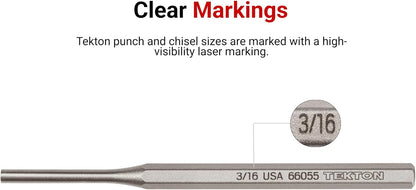 TEKTON 1/8 Inch Roll Pin Punch | 66064 | Made in USA