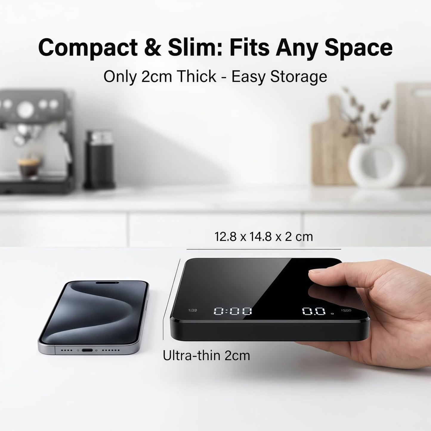Partyreal Digital Kitchen Scale Capacity, Stainless Steel Food Scale with oz/g Units | Replaceable Battery Power | Ideal for Meal Prep, Cooking, Baking