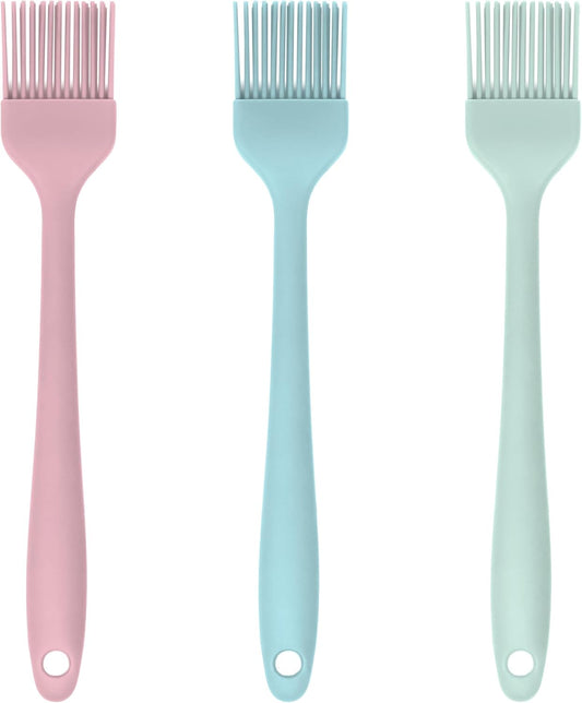 JS Gourmet 3 Pcs Colorful Silicone Slotted Turner Set, Heat Resistant Non-Scratch Kitchen Spatula Flipper with Comfortable Handle for Non-Stick Cookware