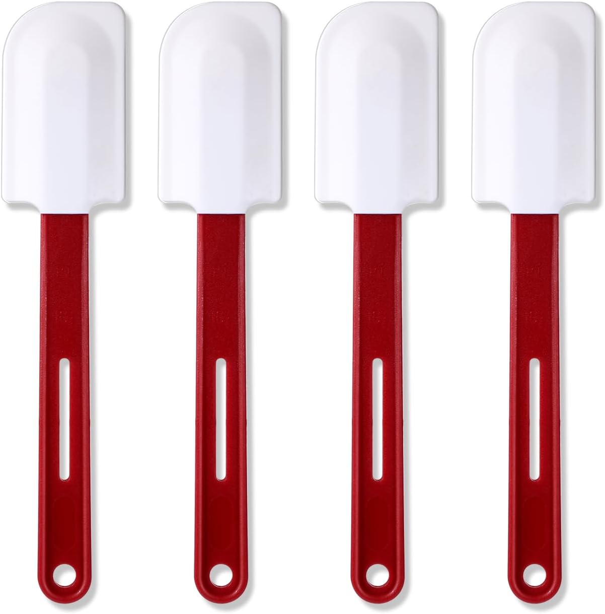 Norme 6 Pcs High Temp Silicone Spatulas Heat Resistant Rubber Spatula Commercial Silicone Scraper with Handle for Kitchen Cook Baking Mixing Utensil, Dishwasher Safe (10,14,16.5 Inch)