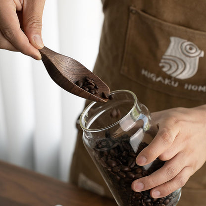 Black Walnut Coffee Scoop for Ground Coffee, Loose Tea & Bath Salts, 1 Tablespoon/15ml, Multi-Purpose Kitchen Scooping Tool for Jars, Canisters & Coffee Brewing Accessories(1pcs)