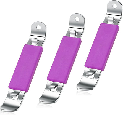 3 Pieces Magnetic Bottle Openers Can Opener Classic Beer Opener Stainless Steel Small Bottle Opener Can Tapper with Magnet for Camping and Traveling HANCELANT (Black Blue Fuchsia)