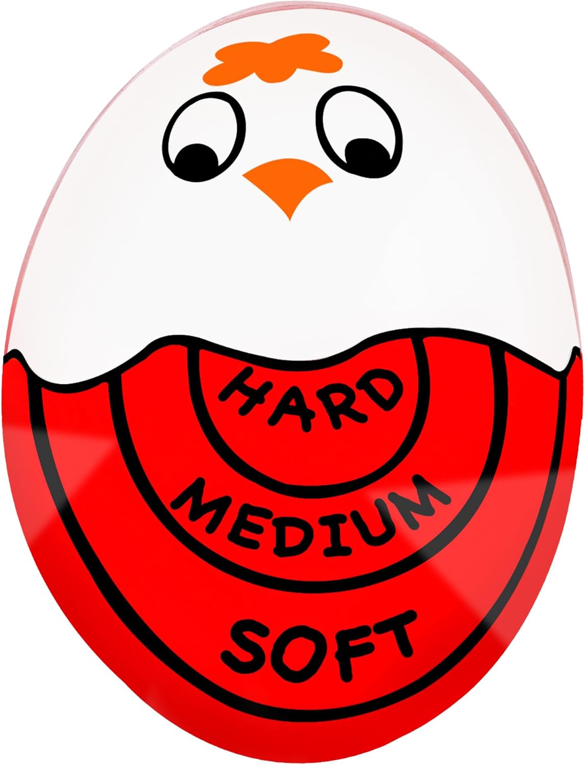 Eggssentials Red Egg Timer That Goes in Water – Egg Timer for Hard Boiled Eggs and Soft Boiled Eggs, Red Color Fades for Accurate Doneness.