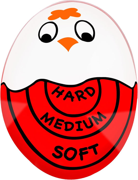 Eggssentials Red Egg Timer That Goes in Water – Egg Timer for Hard Boiled Eggs and Soft Boiled Eggs, Red Color Fades for Accurate Doneness.
