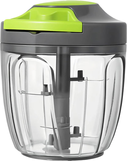 Manual Food Processor Vegetable Chopper, Portable Hand Pull String Garlic Mincer Onion Cutter for Veggies, Ginger, Fruits, Nuts, Herbs, etc.,500ml