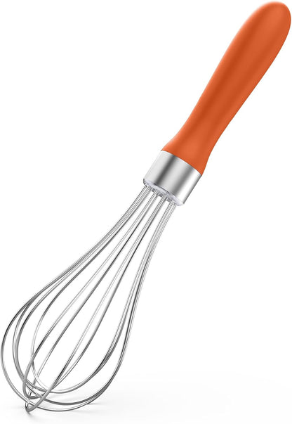 U-Taste 7" Mini Whisk for Cooking: 18/8 Stainless Steel Small Metal Kitchen Wisk, Tiny Hand Mixing Tool for Coffee, Egg, Sauce, 6-Wires Compact Head for Baking, Beating in Bowl, Mug, Jar (Set of 2)