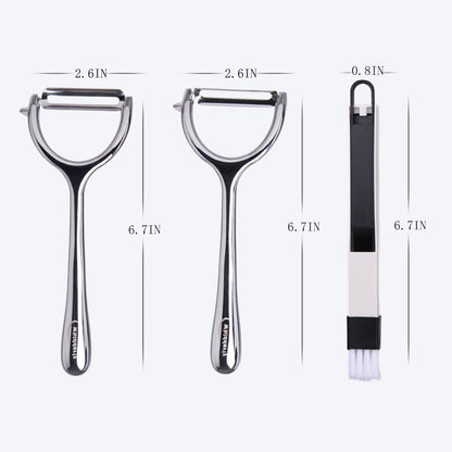 Multifunction 2-in-1 Julienne Peeler Vegetable Peeler, Potato Peelers, Peelers for Kitchen Y Peeler for Carrot Potato Melon Kiwi, Kitchen Cooking Tools (dual-purpose)