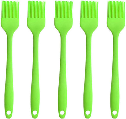 Silicone brush, Oil Brush for BBQ Kitchen Cooking Baking and Grilling (7 PCS,Rose red) - Colors A