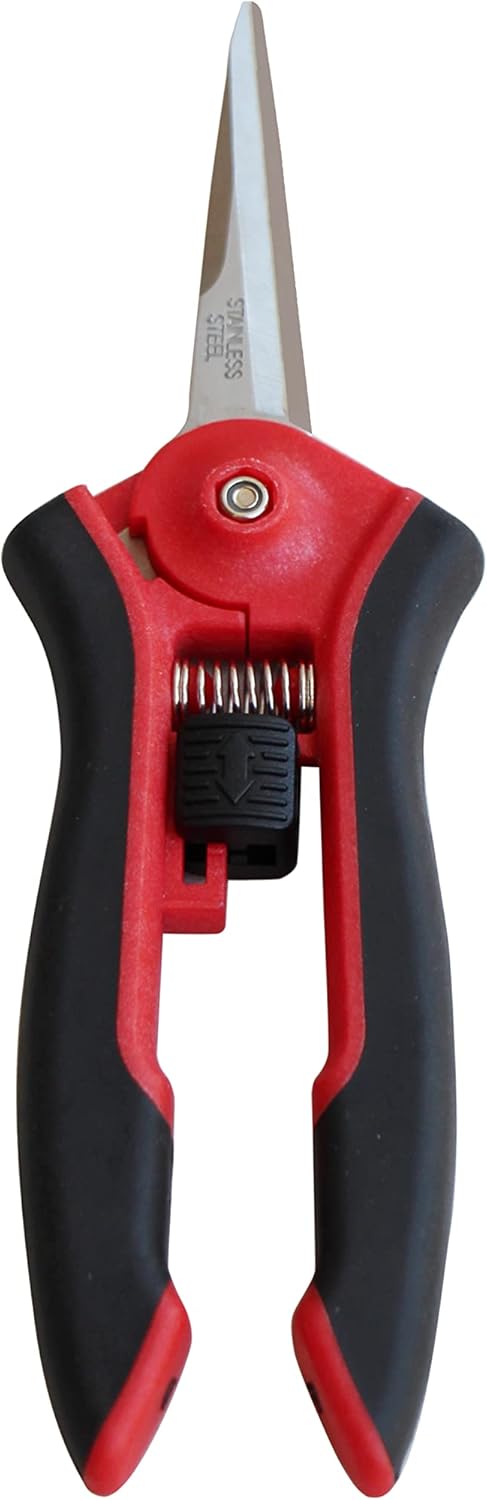 TABOR TOOLS K7A Straight Pruning Shears with Carbon Steel Blades, Florist Scissors, Multi-Tasking Garden Snips for Arranging Flowers, Trimming Plants and Harvesting Herbs, Fruits or Vegetables.