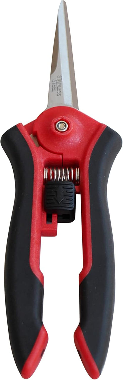 TABOR TOOLS K7A Straight Pruning Shears with Carbon Steel Blades, Florist Scissors, Multi-Tasking Garden Snips for Arranging Flowers, Trimming Plants and Harvesting Herbs, Fruits or Vegetables.