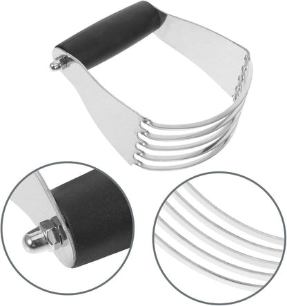 SHOWERORO Heavy Duty Pastry Cutter for Baking Dough Blender Stainless Steel Butter Scraper Flour Mixing Tool