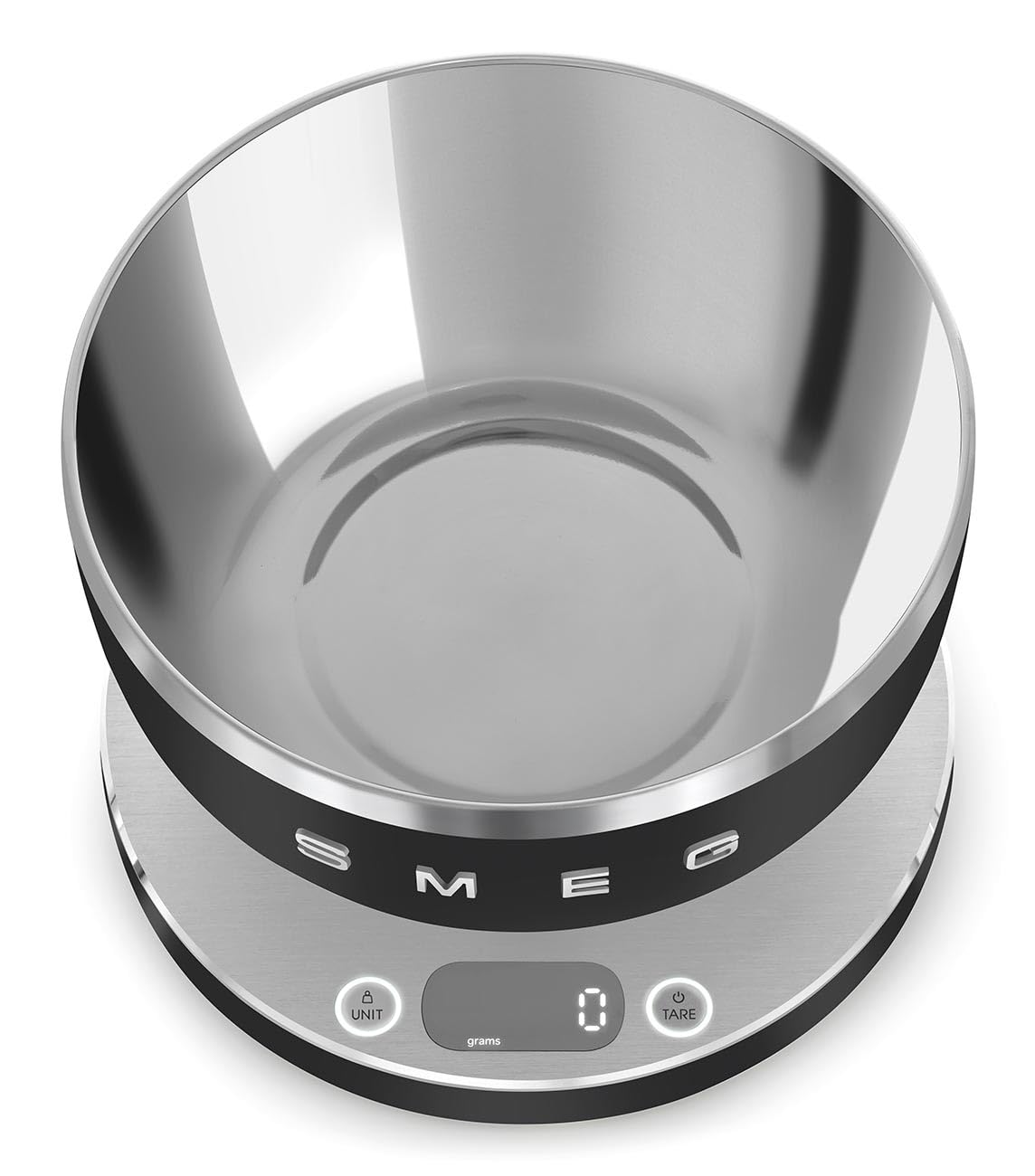 SMEG Contemporary Digital Kitchen Scale with Removable Bowl (Black)