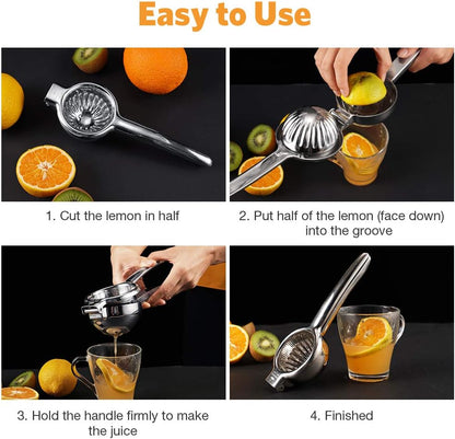 Upgraded Lemon Squeezer Meidong Super Stainless Steel 304 Hand Press Juicer Manual Citrus for Juicing Lemon ＆ Limes, Vegetables