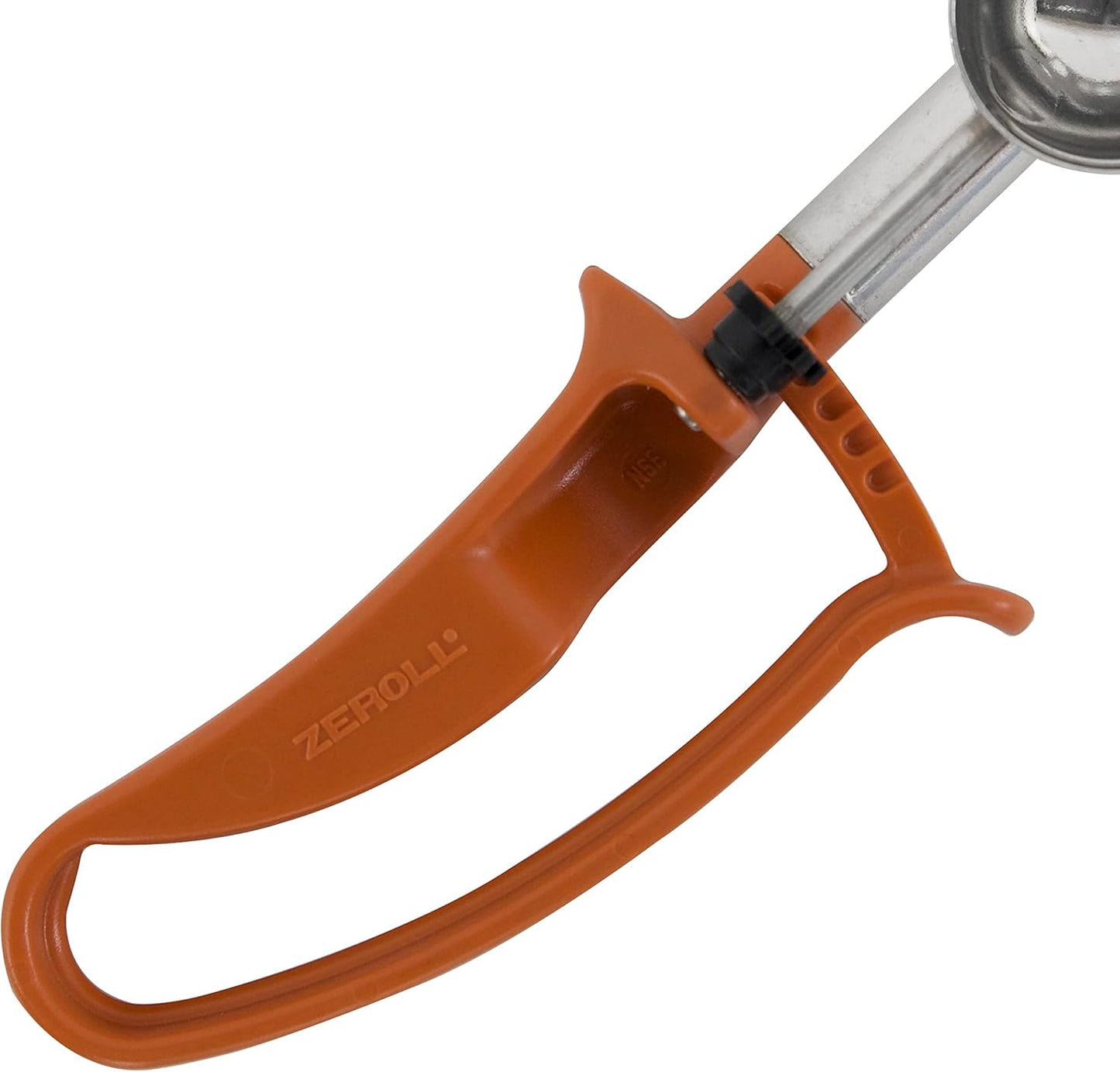 Zeroll 2050 Universal Standard Length EZ Disher Food Portion Control Scoop Designed for Right or Left Hand Use Dishwasher Safe NSF Approved, 1 1/2-Inch, Rust