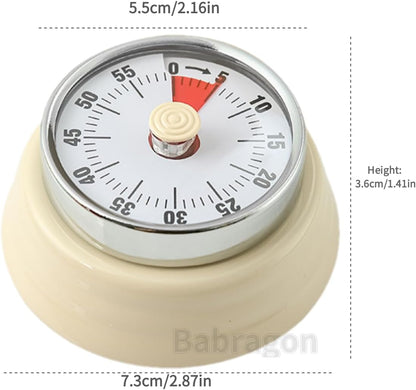 Kitchen Timer, Magnetic Visual Countdown Timer with Loud 72dB Alarm Mechanical Analog Dial for Cooking Baking Home Gym Office