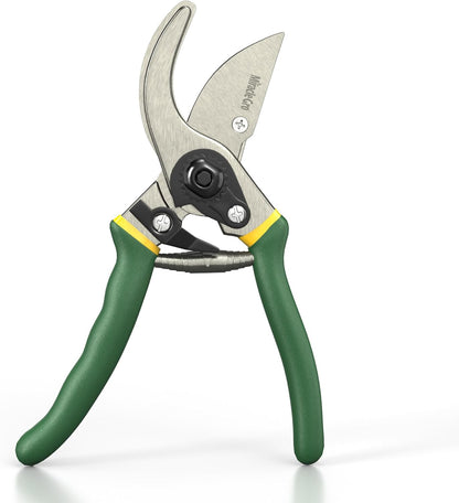 Miracle-Gro 8 in. All-Purpose Steel Garden Utility Shears with Serrated Blades – Comfort Grip Yard and Garden Scissors for Pruning Plants, Flowers, and Herbs