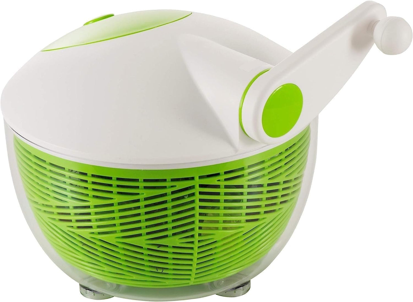IBILI Small Salad Spinner for Fruit and Vegetables - 1.7-Quart Spinner for Washing and Drying, Compact Design with Brake Button for Quick Stop, Super-Fast Operation, Dishwasher Safe, Made in Spain