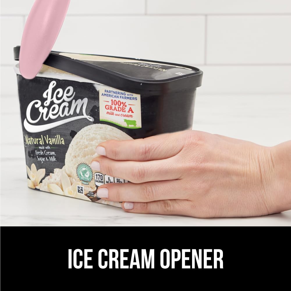 GORILLA GRIP® Heavy Duty Ice Cream Scoop, BPA-Free, Dishwasher Safe, Comfortable Zinc Alloy Handle, Professional Scooper for Hard Gelato, Sorbet, Cookie Dough, Melon, Round Cones, Kitchen Tool, Blue